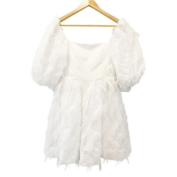 Black Halo Pepper Mini Dress White in Size 4 - Picture 3 of 10